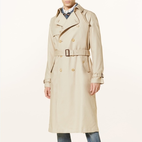 NWT Vintage Eaton Trenchcoat Dead stock Men/Unisex Cream Utility Military 44S - Picture 2 of 16